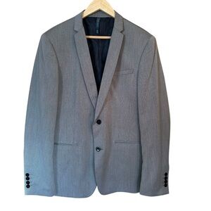 Zara Man Navy Single Breadted Blazer Sz 44